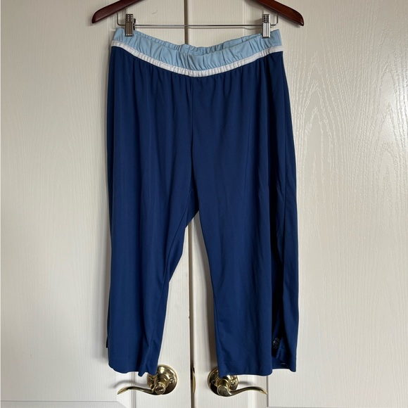adidas Pants - Adidas blue Y2K cropped capri soft pull on workout pants size Large